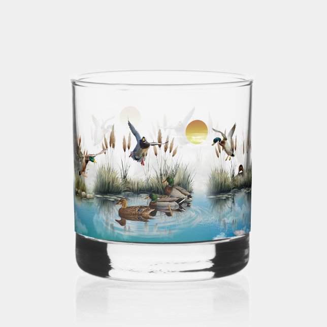 Vaso De Whiskey Caza de patos (Anverso)