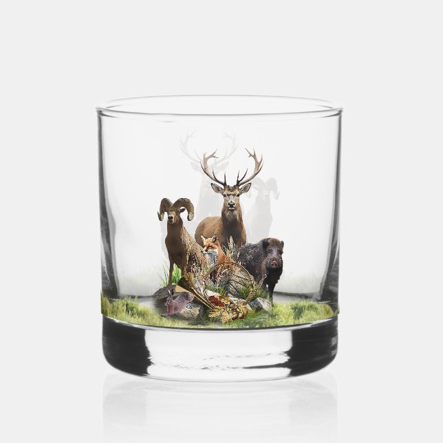Vaso De Whiskey Cazando aventuras (Anverso)