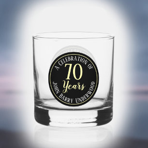 Vaso De Whiskey Celebración del 70 cumpleaños