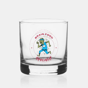 Vaso De Whiskey Cerebro zombi especialista en alimentos cerebrales