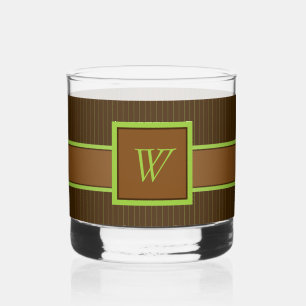 Vaso De Whiskey Chocolate con rayas de lima