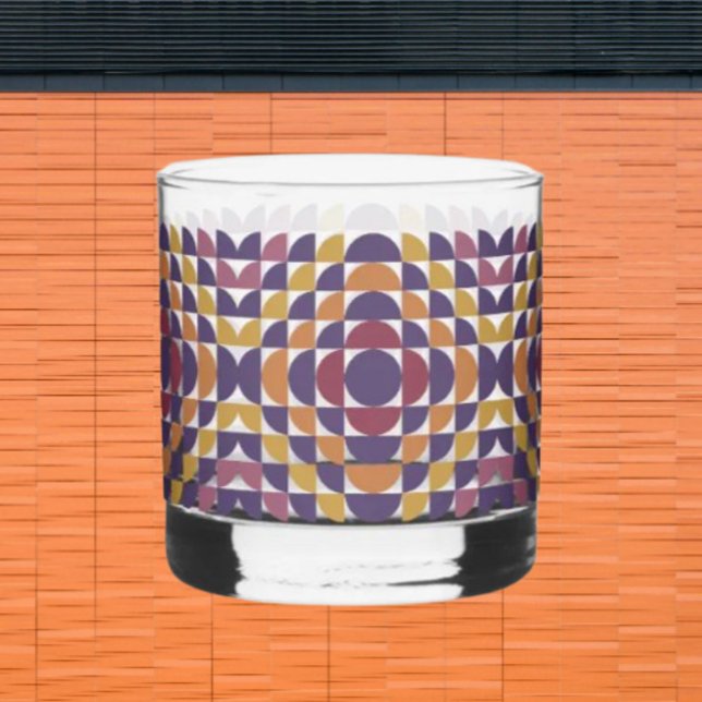 Vaso De Whiskey Círculos retro negrita Rocas Vidrio | Medio Siglo (Subido por el creador)
