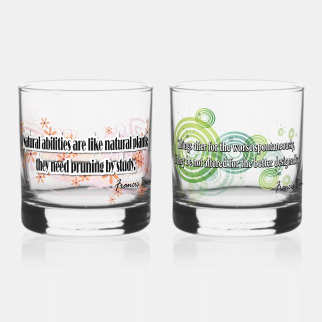 Vaso De Whiskey citas de Francis Bacon (Anverso)