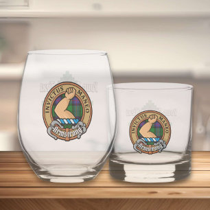 Vaso De Whiskey Clan Armstrong Escudo sobre Tartán