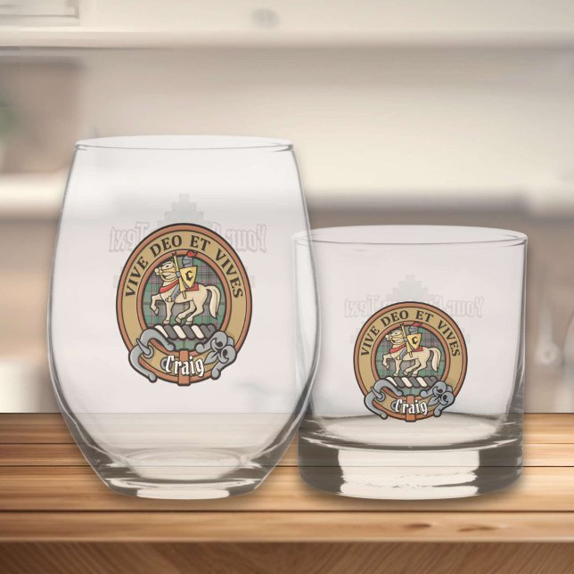 Vaso De Whiskey Clan Craig Escudo por Tartán (Subido por el creador)