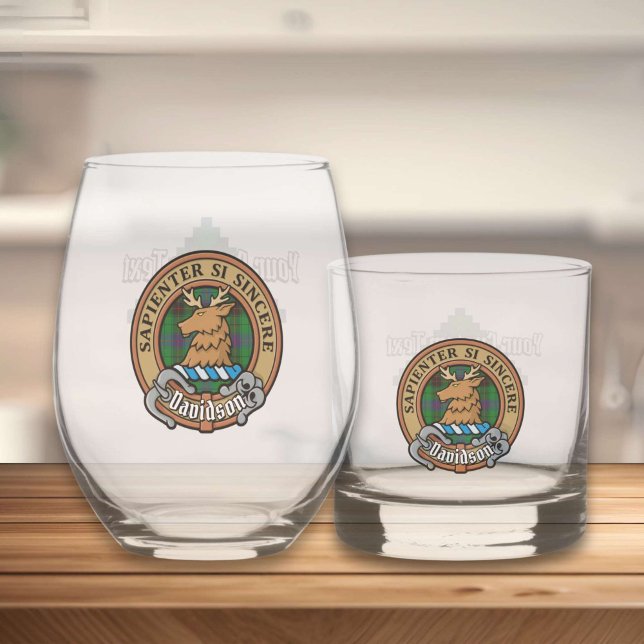 Vaso De Whiskey Clan Davidson Escudo sobre Tartán (Subido por el creador)
