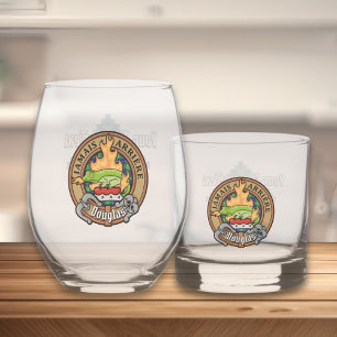 Vaso De Whiskey Clan Douglas Escudo por Tartán