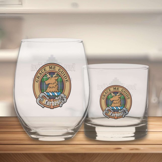 Vaso De Whiskey Clan Forbes Escudo sobre Tartán (Subido por el creador)