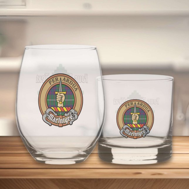 Vaso De Whiskey Clan MacIntyre Escudo sobre Tartán (Subido por el creador)