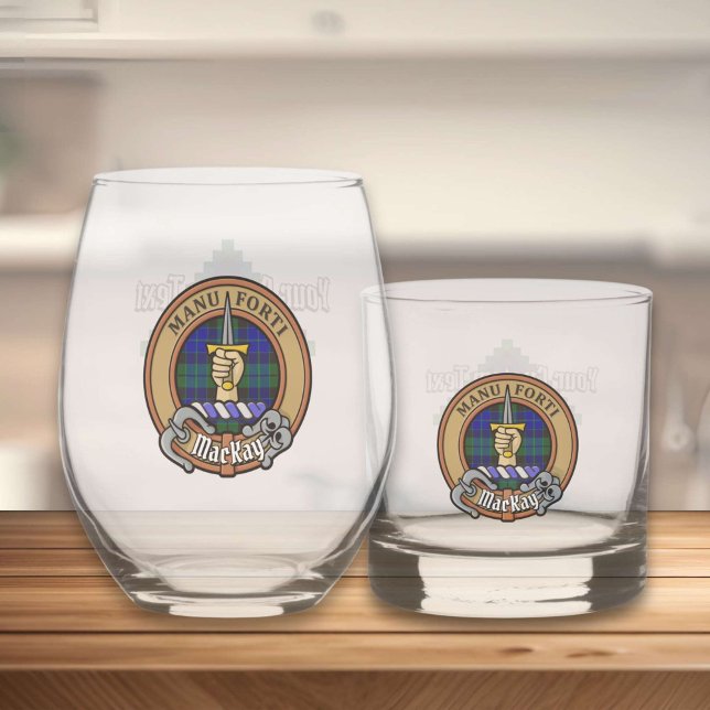Vaso De Whiskey Clan MacKay Escudo sobre Tartán (Subido por el creador)