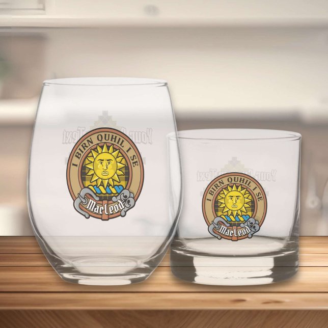 Vaso De Whiskey Clan MacLeod de Lewis Escudo sobre Tartán (Subido por el creador)