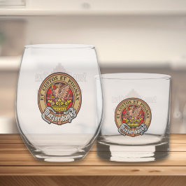 Vaso De Whiskey Clan Marjoribanks Escudo sobre Tartán
