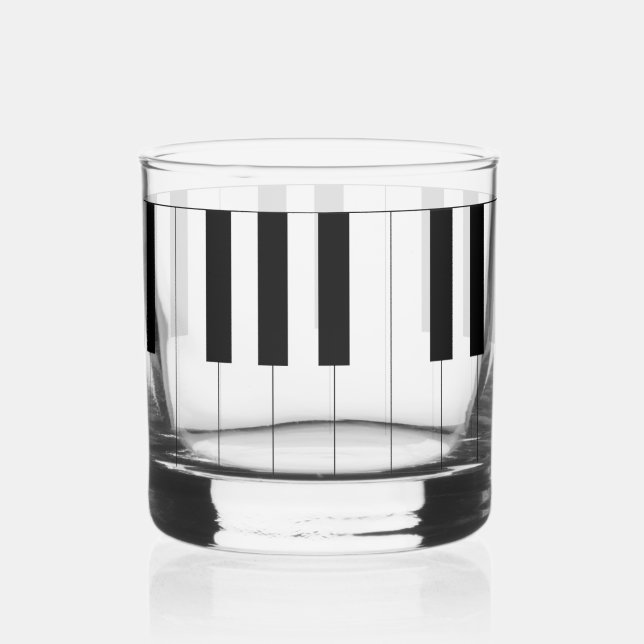 Vaso De Whiskey Claves de piano (Anverso)
