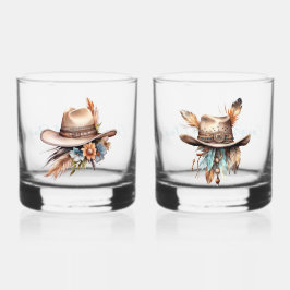 Vaso De Whiskey Club Social Boho Cowgirl Rocks Glasses