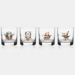 Vaso De Whiskey Club Social Boho Cowgirl Rocks Glasses