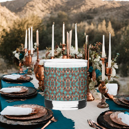 Vaso De Whiskey Cobre y turquesa