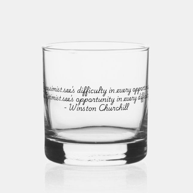 Vaso De Whiskey Colección "Citas para la vida" - Winston Churchill (Anverso)