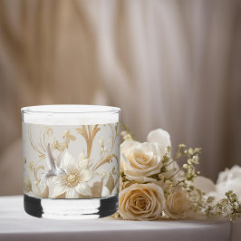 Vaso De Whiskey Colibrí Blanco Fancy Floral