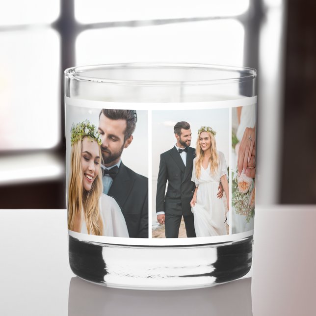 Vaso De Whiskey Collage de fotos moderno Boda recién casado Keepsa (Subido por el creador)