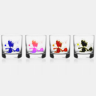 Vaso De Whiskey Colorido surtido de PICKLEBALL Cuatro