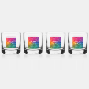 Vaso De Whiskey Conjunto de logotipos comerciales de plantilla mín