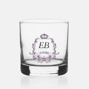 Vaso De Whiskey Conjunto de software de bebidas de Iniciales escud