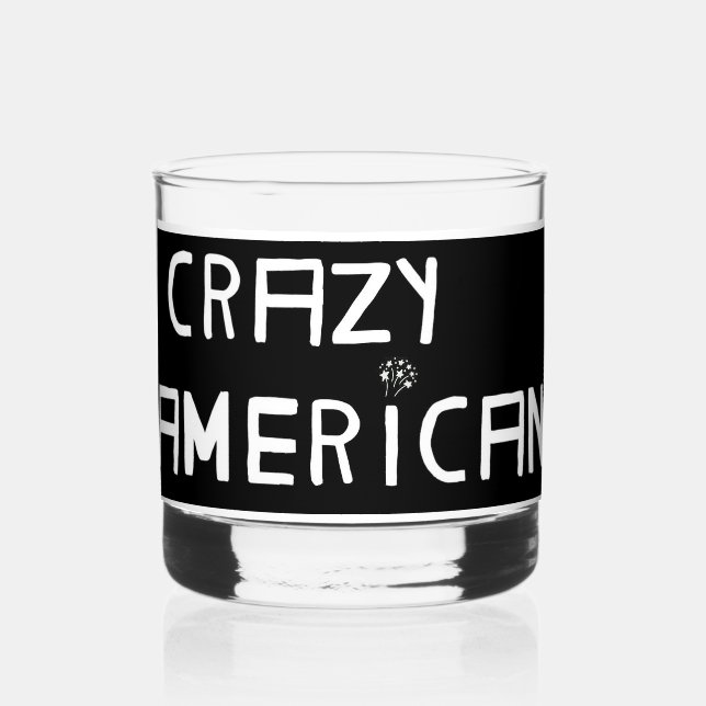 VASO DE WHISKEY CONJUNTO DE VIDRIO DE CÓCTEL AMERICANO LOCO (Anverso)