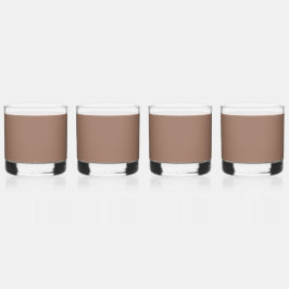 Vaso De Whiskey Conjunto moderno de vidrio marrón - 4 piezas