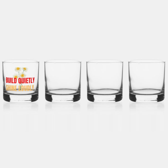 Vaso De Whiskey Construir Silenciosamente Brillar Fuerte – Éxito M (Reverso)