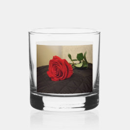 Vaso De Whiskey Copo de rocas de rosas rojas