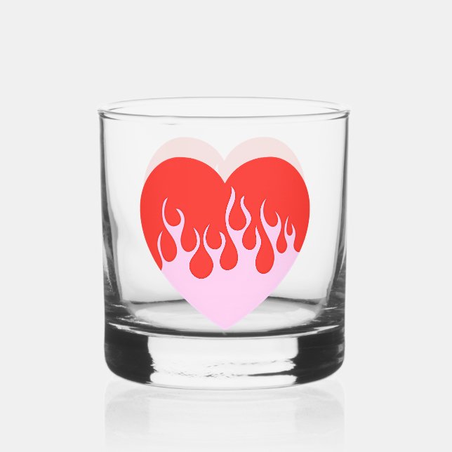 Vaso De Whiskey Corazón de Fuego (Anverso)