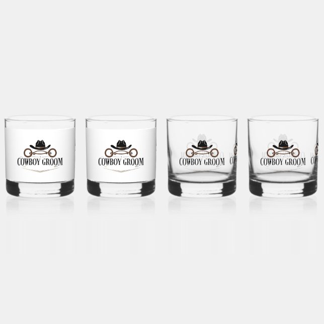 Vaso De Whiskey Cowboy Groom (Anverso)