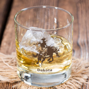 Vaso De Whiskey Cowgirl de rodeo occidental personalizado