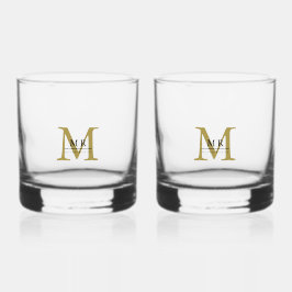 Vaso De Whiskey Crea tu propio monograma personalizado, nombre
