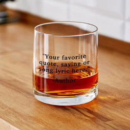 Vaso De Whiskey Crear su propia cita Personalizado