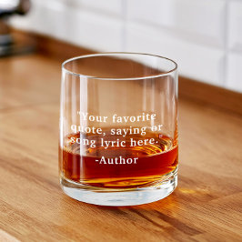 Vaso De Whiskey Crear su propia cita Personalizado
