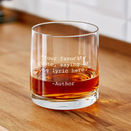 Vaso De Whiskey Crear su propia cita Personalizado