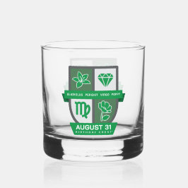 Vaso De Whiskey Crest de cumpleaños de Virgo™ para 23-31 de agosto