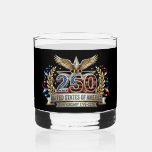 Vaso De Whiskey Crest del Águila del 250º Aniversario