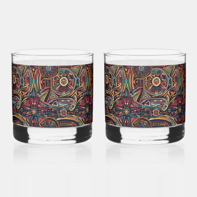 Vaso De Whiskey "Crónica de los antiguos" azul etéreo Rocks Gl (Anverso)