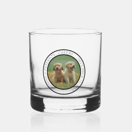 Vaso De Whiskey Custom Dog Wedding Favor Dog of Honor Photo cheers
