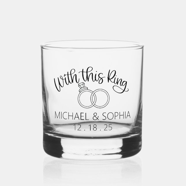 Vaso De Whiskey Cute Con Este Ring Nombres Personalizados Favor De (Anverso)