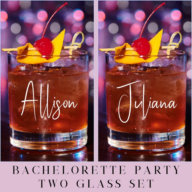 Vaso De Whiskey Damas de Honor Chic Fiesta de Boda (Subido por el creador)