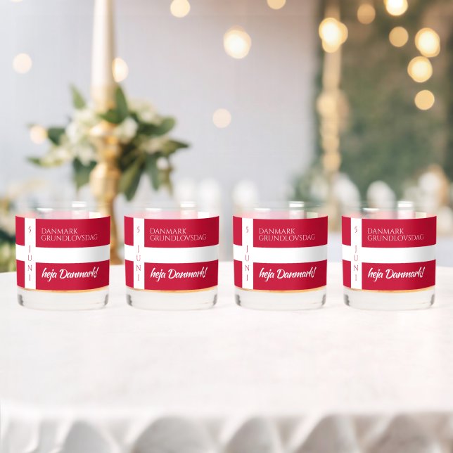 Vaso De Whiskey Danmark Grundlovsdag Bandera del Día Nacional Dané (Insitu (Boda))