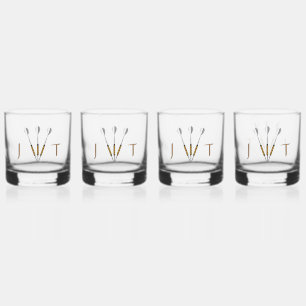 Vaso De Whiskey Dart único personalizado con las iniciales