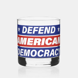 Vaso De Whiskey Defender la democracia norteamericana con vidrio c