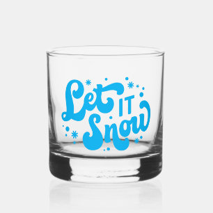 Vaso De Whiskey Dejar que nieve diseño invernal