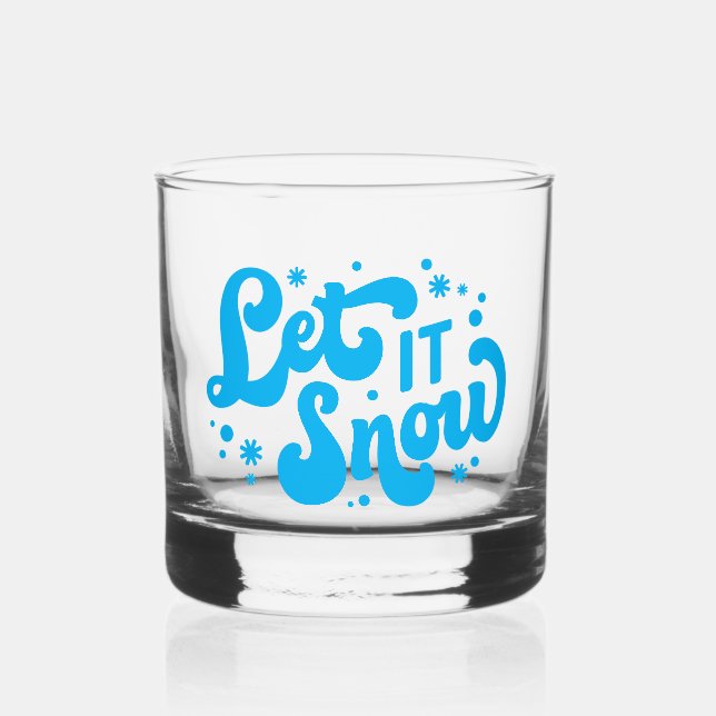 Vaso De Whiskey Dejar que nieve diseño invernal (Anverso)