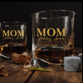 Vaso De Whiskey Día de la Madre EST de la elegante madre de oro pe