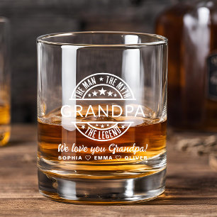 Vaso De Whiskey Día del Padre de la leyenda masculina del abuelo
